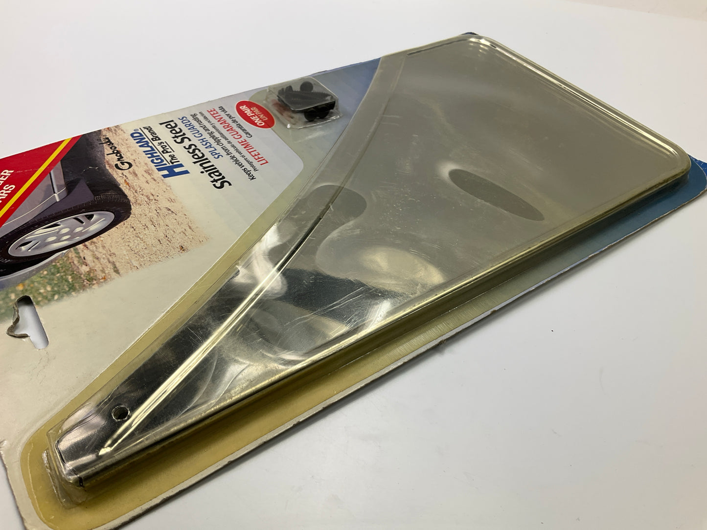 Highland 82111 Stainless Steel Splash Guards / Mud Flaps 7-1/8'' W X 13-3/8'' H