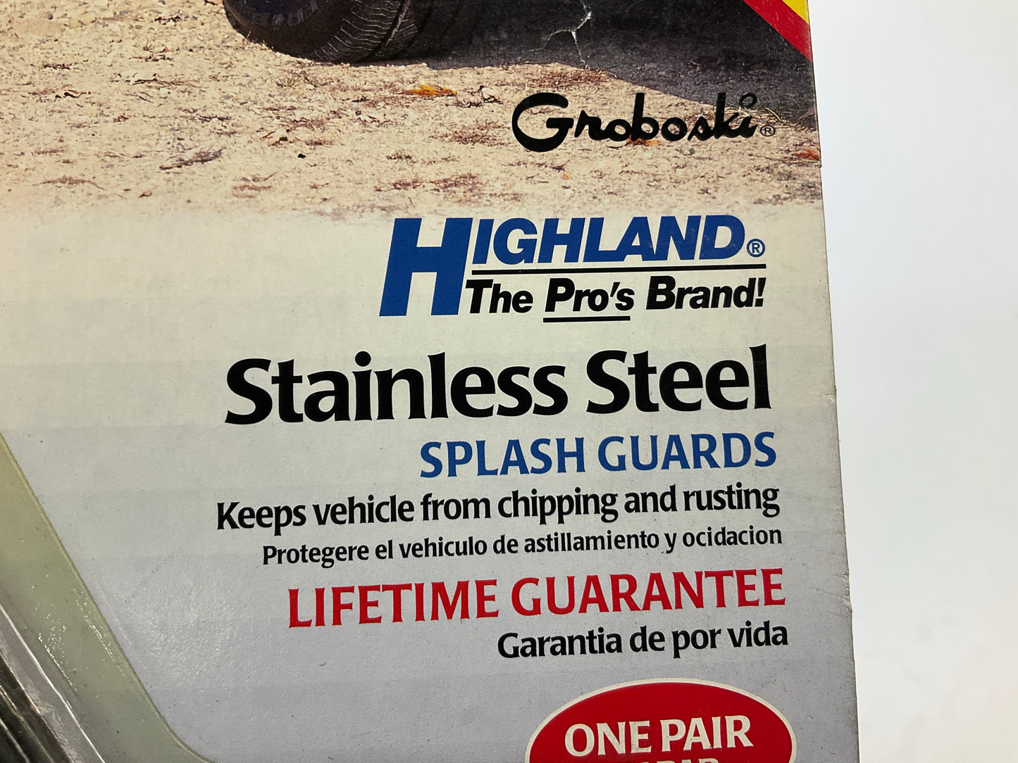 Highland 82111 Stainless Steel Splash Guards / Mud Flaps 7-1/8'' W X 13-3/8'' H