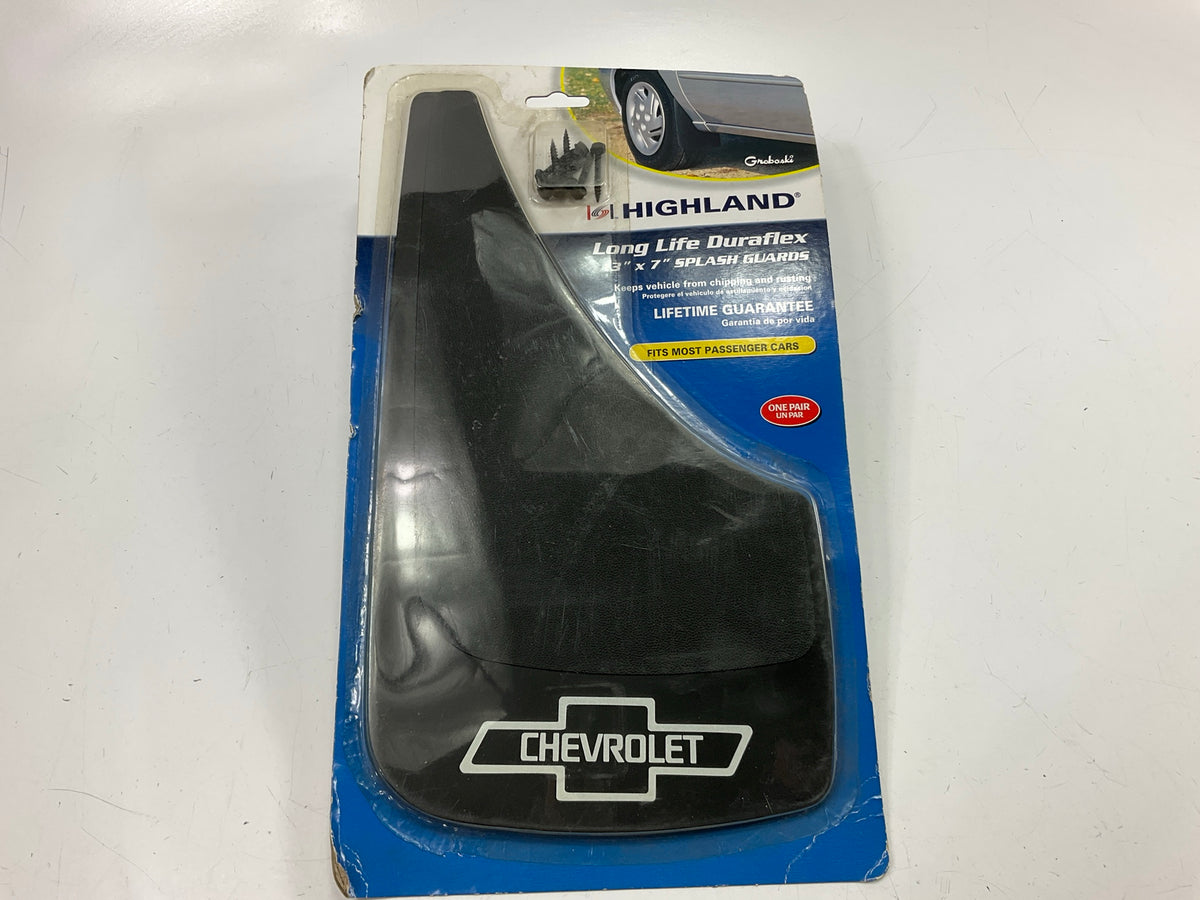 Highland Group 82122 Universal Splash Guards / Mud Flaps - 13''X7'' W/ Chevy Logo