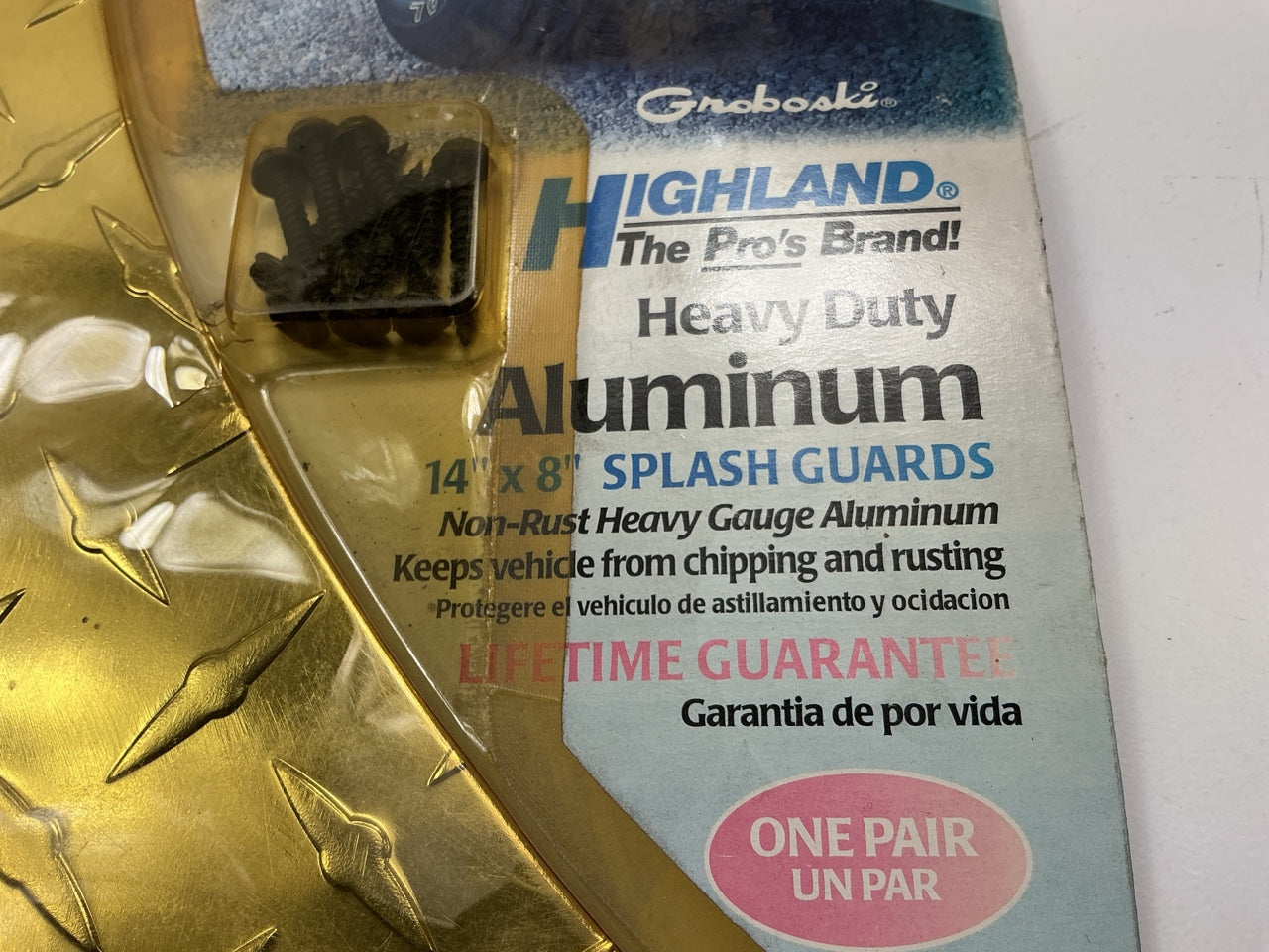 Highland Group 82171 Aluminum Splash Guards / Mud Flaps, 14'' X 8'', Heavy Duty