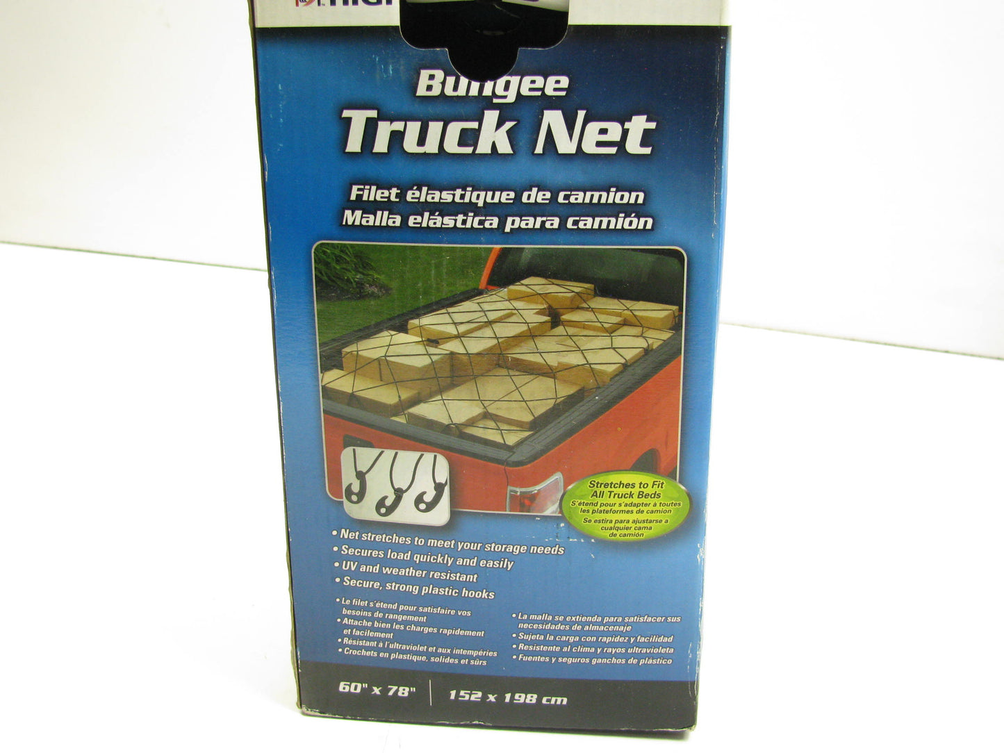 Highland 9500500 Truck Bed Cargo Net 60'' X 78'' - Stretch To Fit For Any Pickup