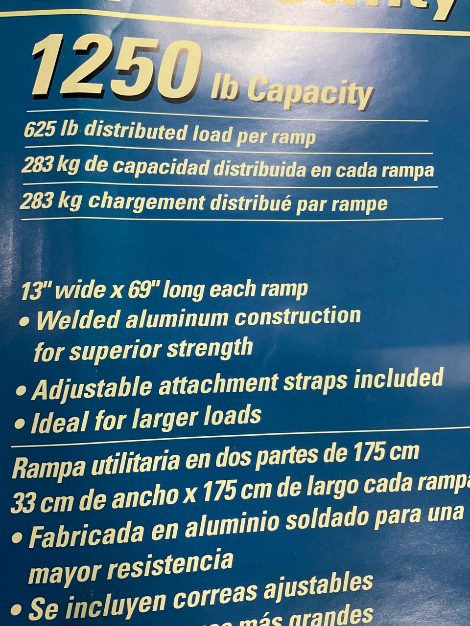 Highroad 11205 ATV Truck Loading Ramps, 13''x69'',  1250 Lb Capacity Per Pair