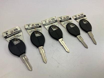 Hillman 87020 Brass #37R Universal Double Sided Blank Key For Nissan (Pack Of 5)