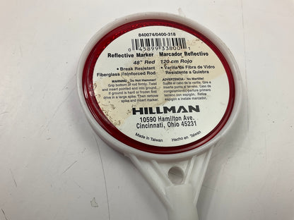 Hillman 840074 48'' Red Fiberglass Driveway Markers Reflector