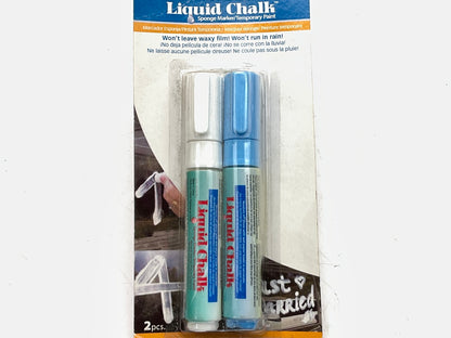 Hillman 847341 Blue/White Non-Toxic Liquid Chalk Marker 0.4 Oz For Glass Windows