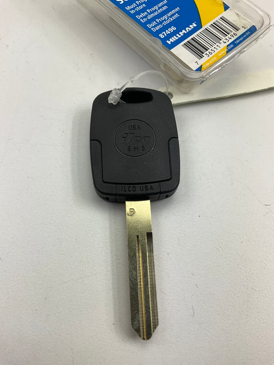 Hillman 87496 Transponder Key Blank For Subaru, Clonable Key # SUB4-EK