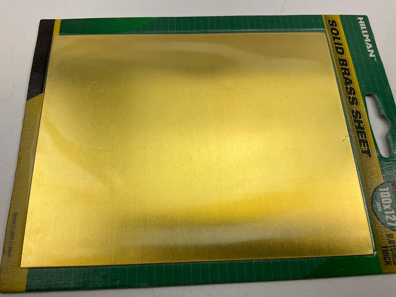 Hillman 4-in X 5-in Brass Solid Sheet Metal, 0.010-in Thick