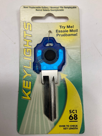 Hillman 89297 Key Blank Schlage SC1 Lighted Key Blank - Blue Plastic Head