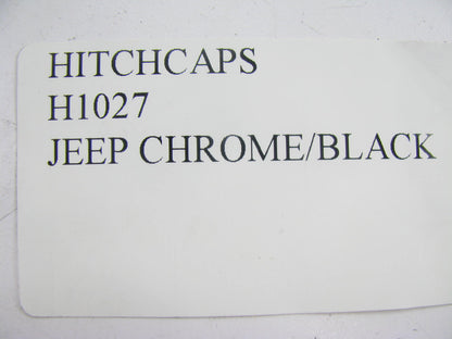 CHROME/ BLACK 2'' HITCH RECEIVER COVER CAP - Hitch Caps H1027 For JEEP