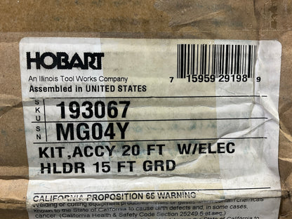 Hobart 193067 Welding Stick Cable Set #4, 20ft. Electrode Cable, 15ft Work Cable