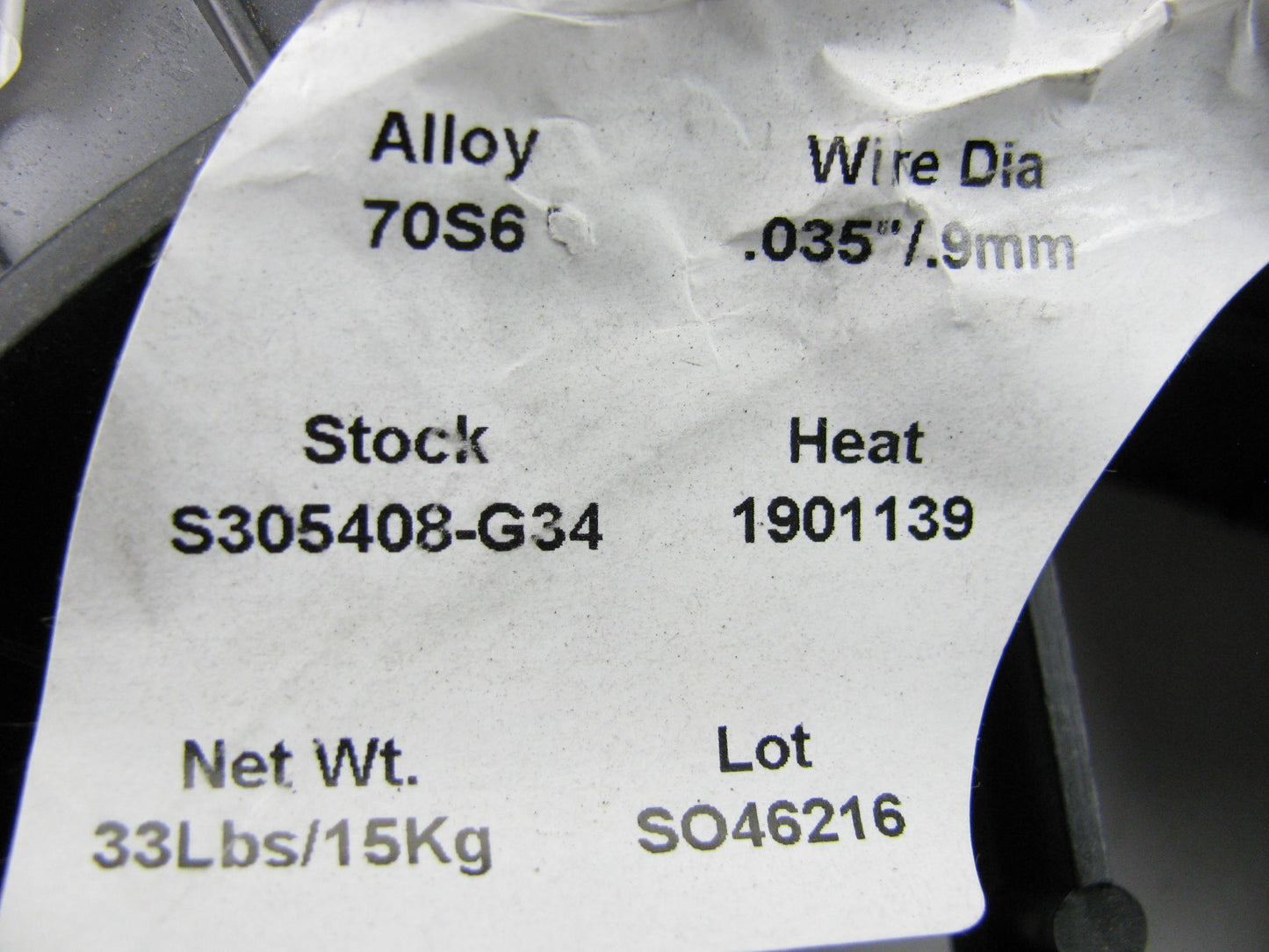 HOBART MIG Welding Wire: Carbon Steel, ER70S-6, 0.035 In, 33 Lb, Plastic Spool