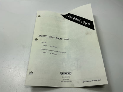 New Old Stock - Hobart 6801-18 Vertical Blade Electric Meat Saw NEVER USED 2008