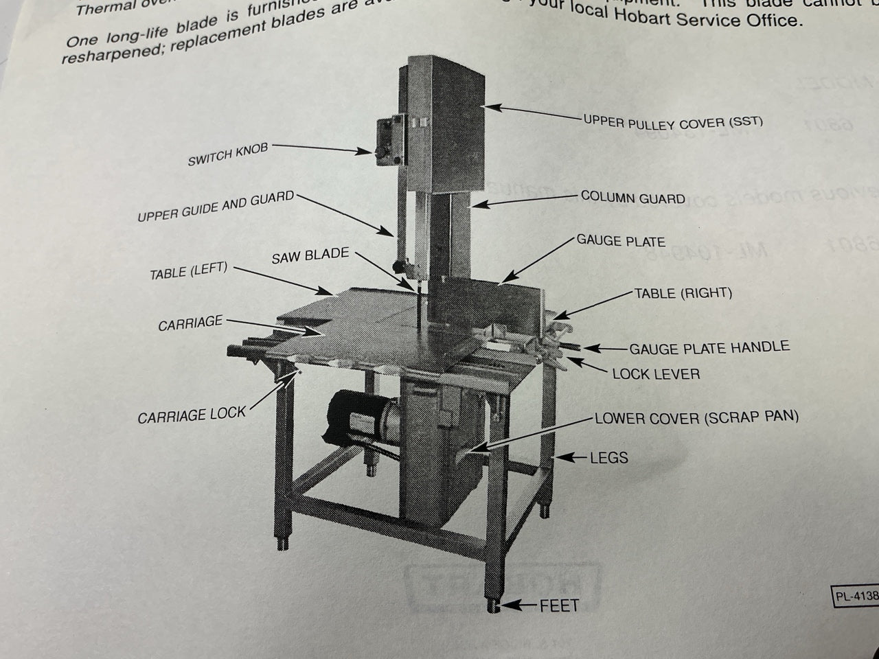 New Old Stock - Hobart 6801-18 Vertical Blade Electric Meat Saw NEVER USED 2008