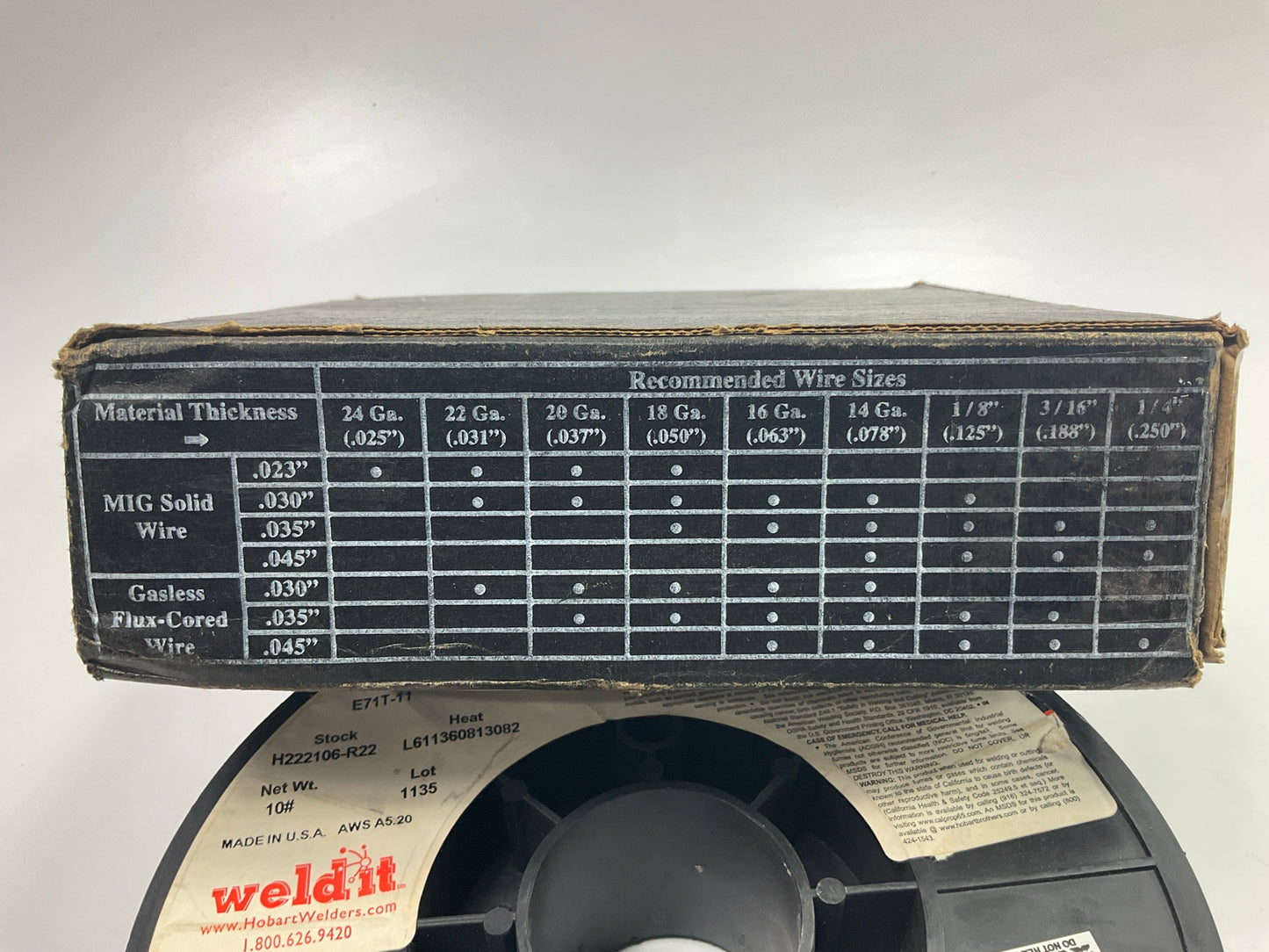 Hobart E71T-11 MIG Flux Core Welding Wire .030'', 10 LBS Spool