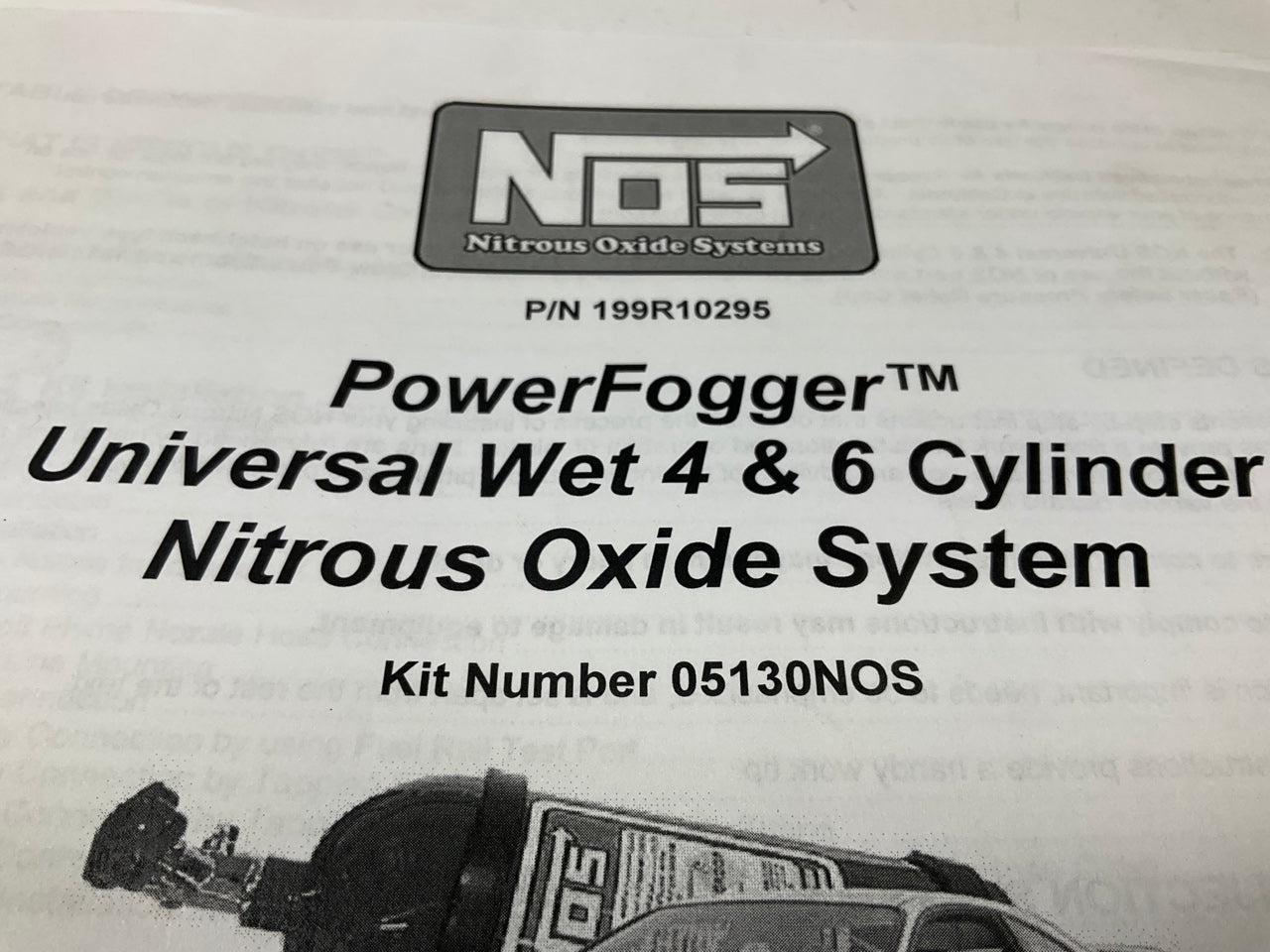INCOMPLETE, AS SHOWN AS IS - NOS 05130NOS NOS Single Fogger Wet Nitrous System