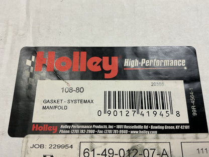 Holley 108-80 High-Performance SysteMax Engine Intake Manifold Gasket Ford 302