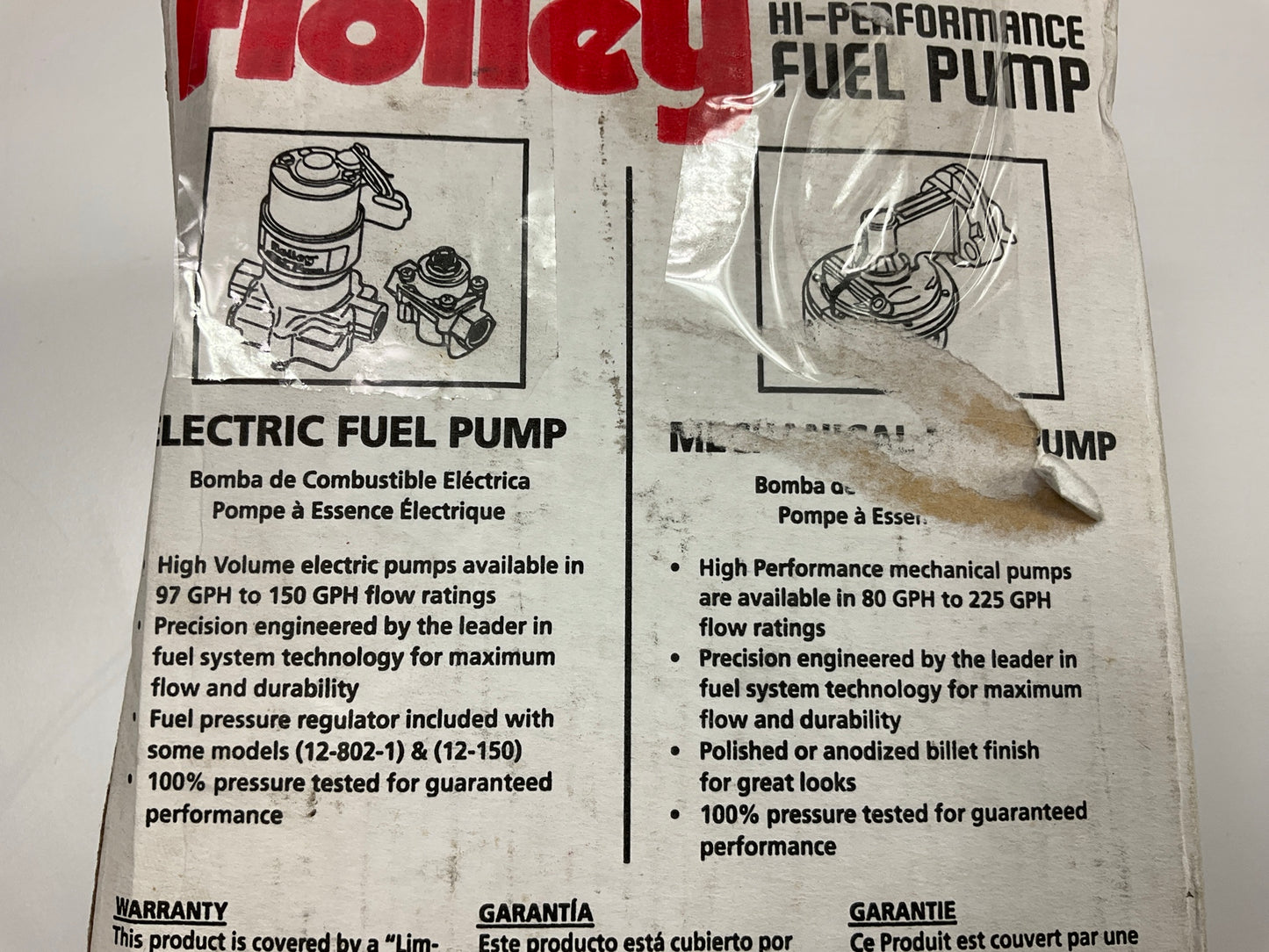 Holley 12-815-1 140 GPH Black Electric Fuel Pump
