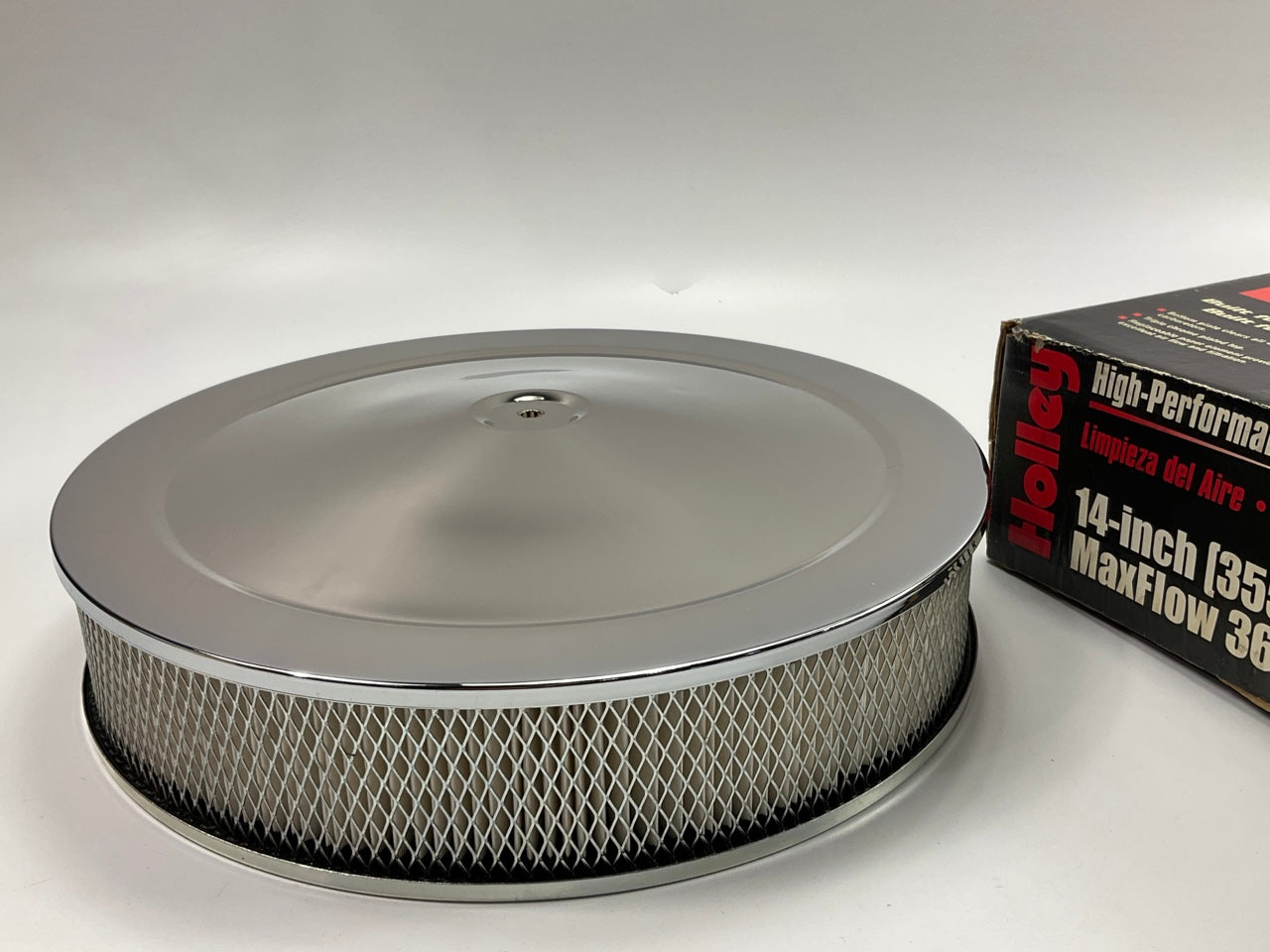 NO HARDWARE Holley 120-102 14'' Chrome Air Cleaner For 4150 & 4160 W/ 5.125'' Neck