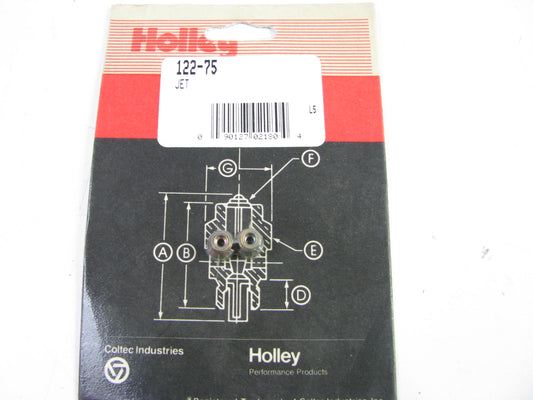 HOLLEY 122-75  CARBURETOR MAIN JETS SIZE (75) 1/4''-32 4150 4160 4500