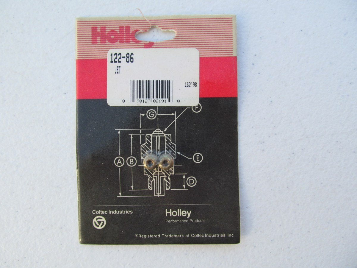 Holley 122-86 Carburetor Jets Number 86 Hole Size .100''  HOLLEY 4150, 4160, 4500