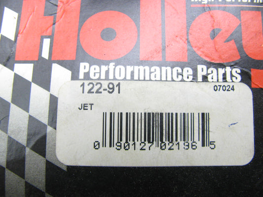 122-91 Standard Main Jet, 1/4''-32 Thread, .105'' Jet Size For Holley