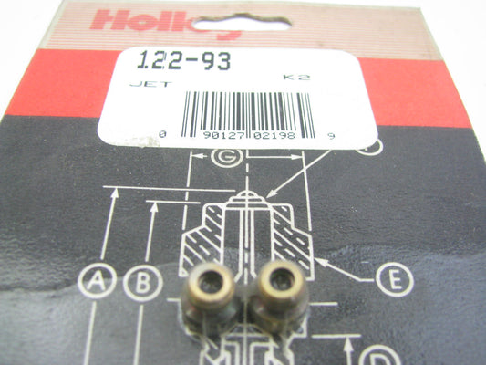Holley 122-93 Carburetor Main Jets - 1/4''-32 Thread 0.112'' Size