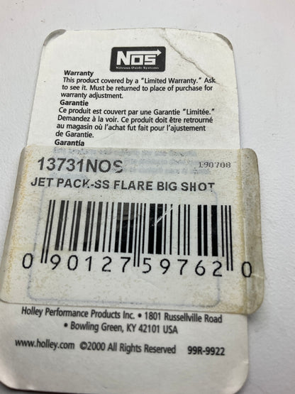 Holley 13731NOS NOS Big Shot Nitrous Flare Jet Pack - 7 Jets