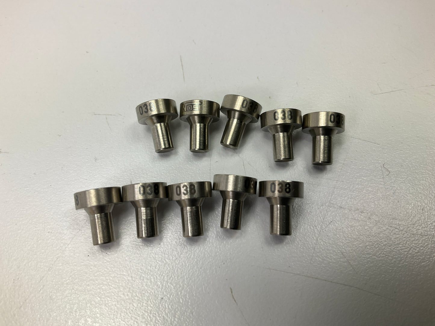 (10) Holley 13765-38NOS NOS Precision SS Stainless Steel Nitrous Funnel Jet .038