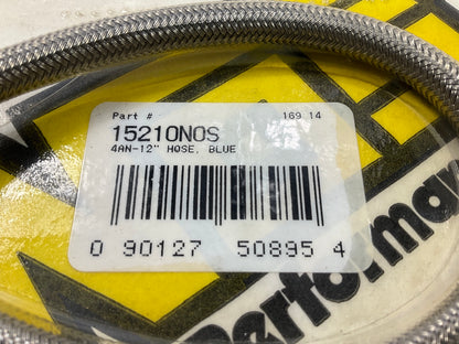 Holley 15210NOS NOS Stainless Steel Braided Hose -4AN X 1-Foot Blue