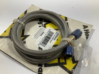 15240NOS Nitrous Stainless Steel Braided Hose  3 FOOT, BLUE, -4AN