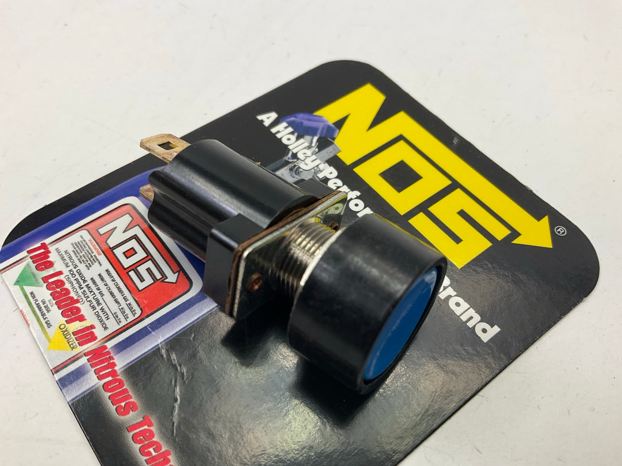 Holley 15610NOS NOS Push Button Momentary Switch, Blue