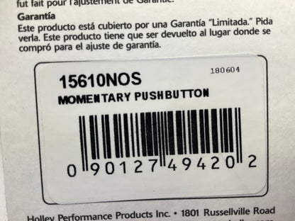 Holley 15610NOS NOS Push Button Momentary Switch, Blue