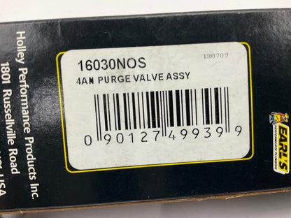 Holley 16030NOS NOS -4AN Nitrous Bottle Purge Valve