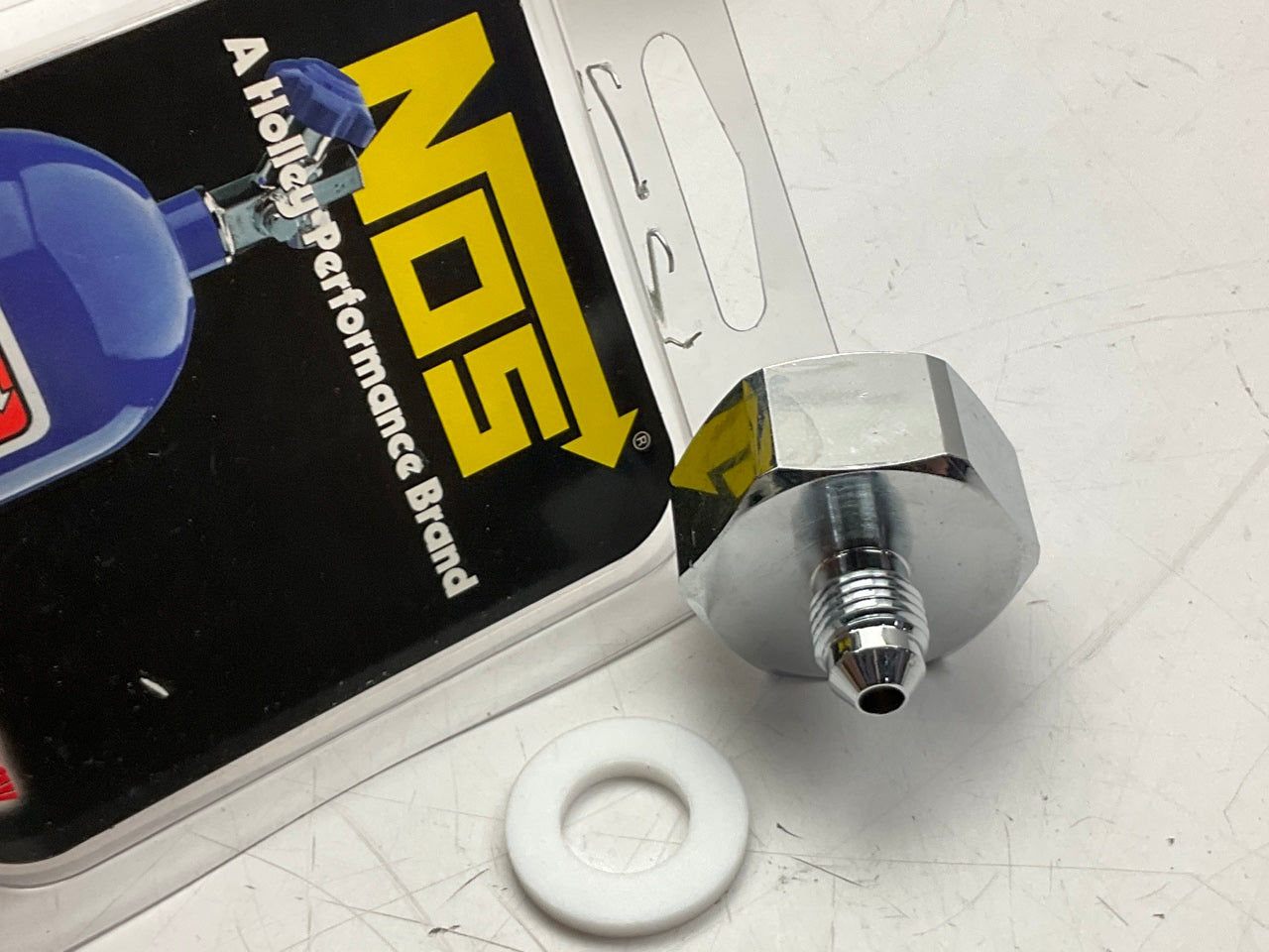 Holley 16220NOS -4AN Nitrous Bottle Nut Adapter & Washer