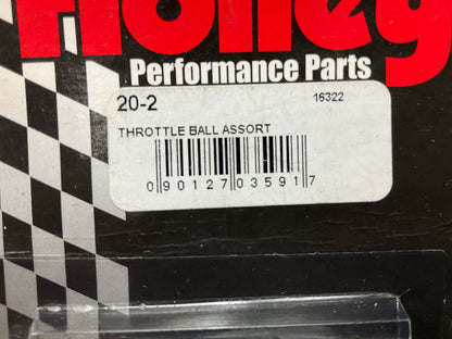 Holley Carburetor Throttle Ball Assortment Kit (1/4'', 5/16'', 7/32'' & 3/8'')