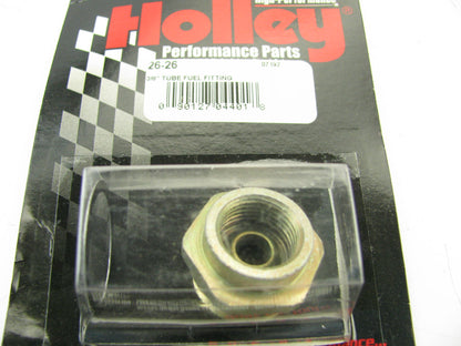 Holley 26-26 Fuel Bowl Inlet Fitting - Inverted Flare 3/8'' - 7/8''-20 X 5/8''-18