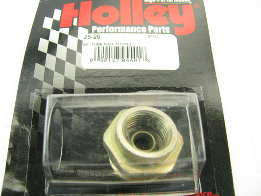 Holley 26-26 Fuel Bowl Inlet Fitting - Inverted Flare 3/8'' - 7/8''-20 X 5/8''-18