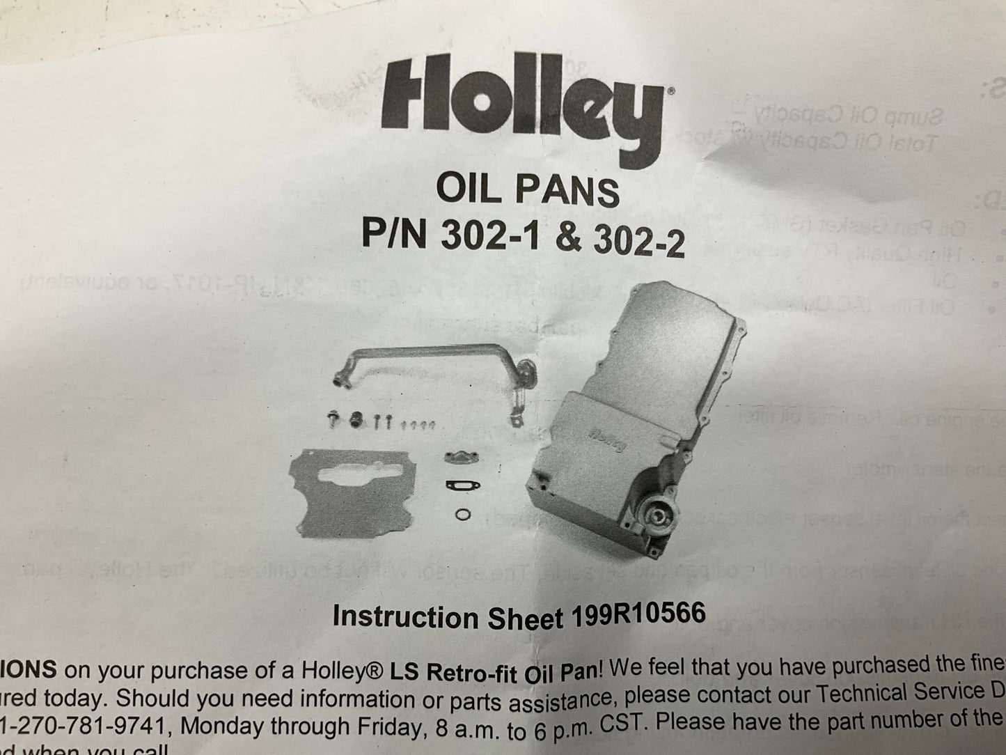 NEW For Holley 302-1 LS Retro-fit Engine Swap Max Clearance Oil Pan Kit Aluminum