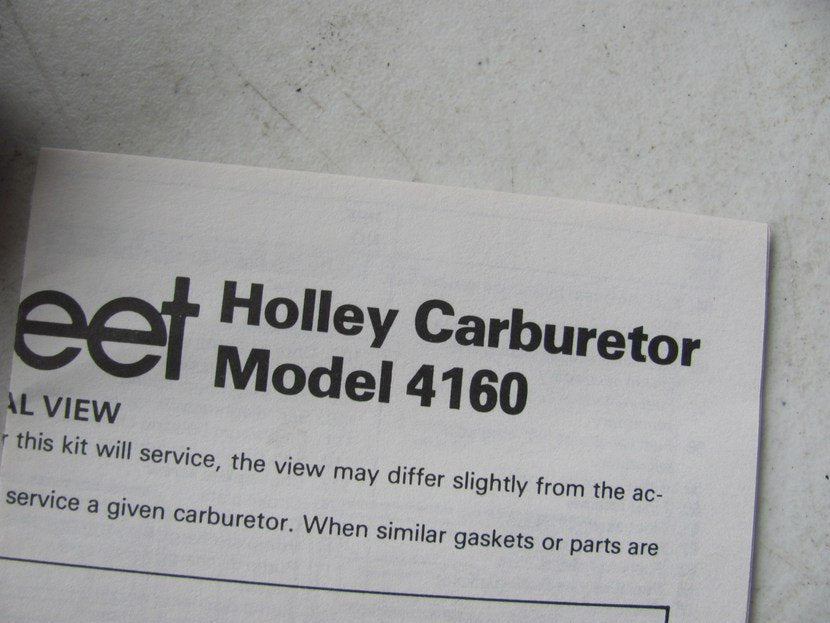 Holley 37-754 Renew Kit Carburetor Rebuild Kit For Holley 4160 4-BBL