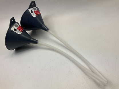 (2) Hopkins 06064MI Flexible 18'' Long Hose Transmission Filler Funnel