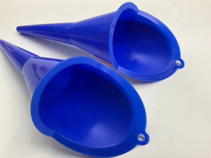 (2) Hopkins FloTool 10701 Spill Saver 10.75'' Extended Neck Multi-Purpose Funnels