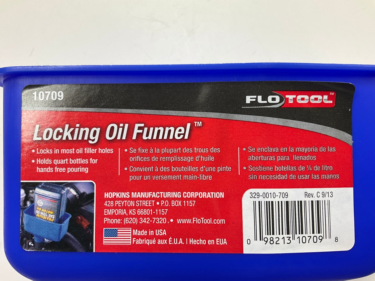 Hopkins 10709 FloTool Spill Saver Locking Oil Funnel