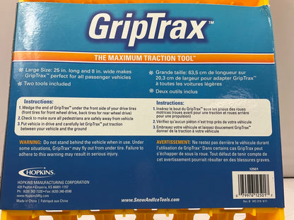 Hopkins 12501 SubZero GripTrax Winter Snow Traction Tool (2 Pack)