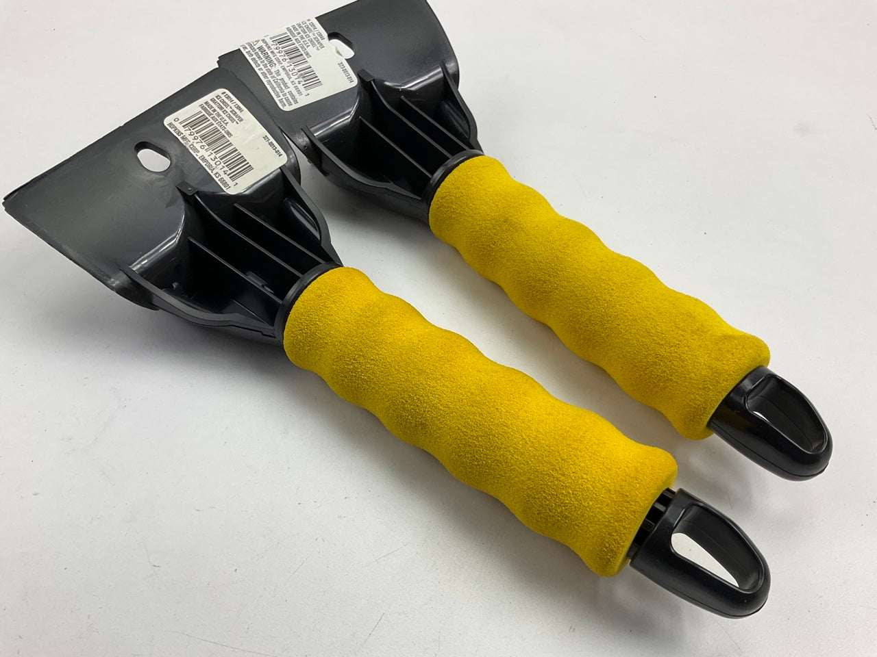(2) Hopkins 13014 Hoppy Yellow SubZero 10'' Ice Chisel Scrapers W/ Foam Grip
