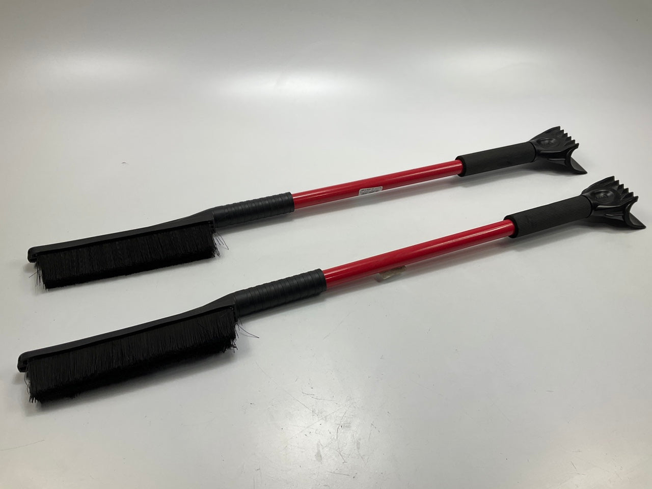 Hopkins 13024 32'' Snow Brush With Ice Chisel, Red Color, PAIR