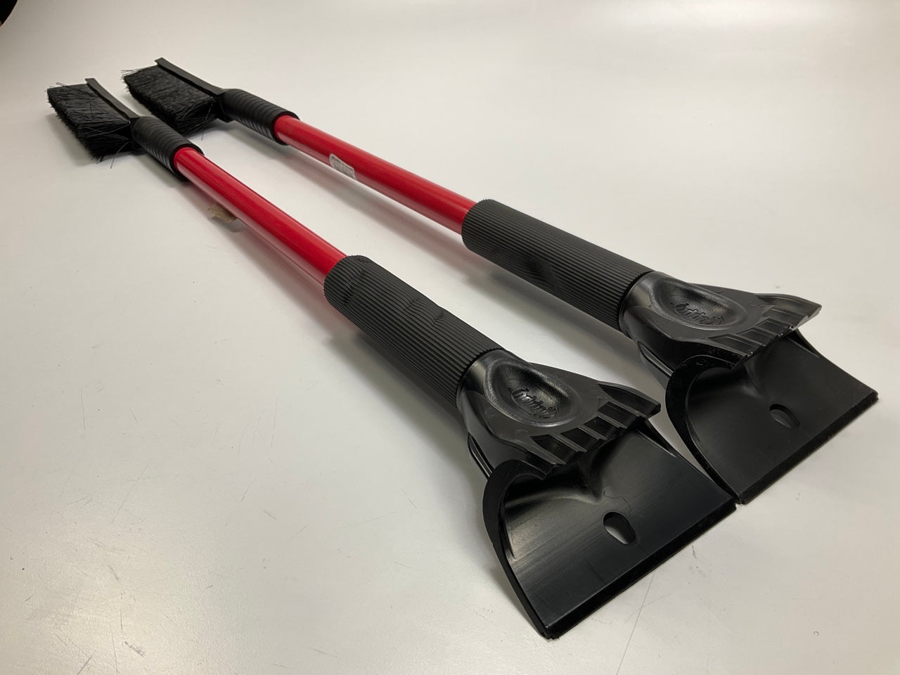 Hopkins 13024 32'' Snow Brush With Ice Chisel, Red Color, PAIR
