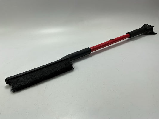 Hopkins 13024 32'' Snow Brush With Ice Chisel, Red Color