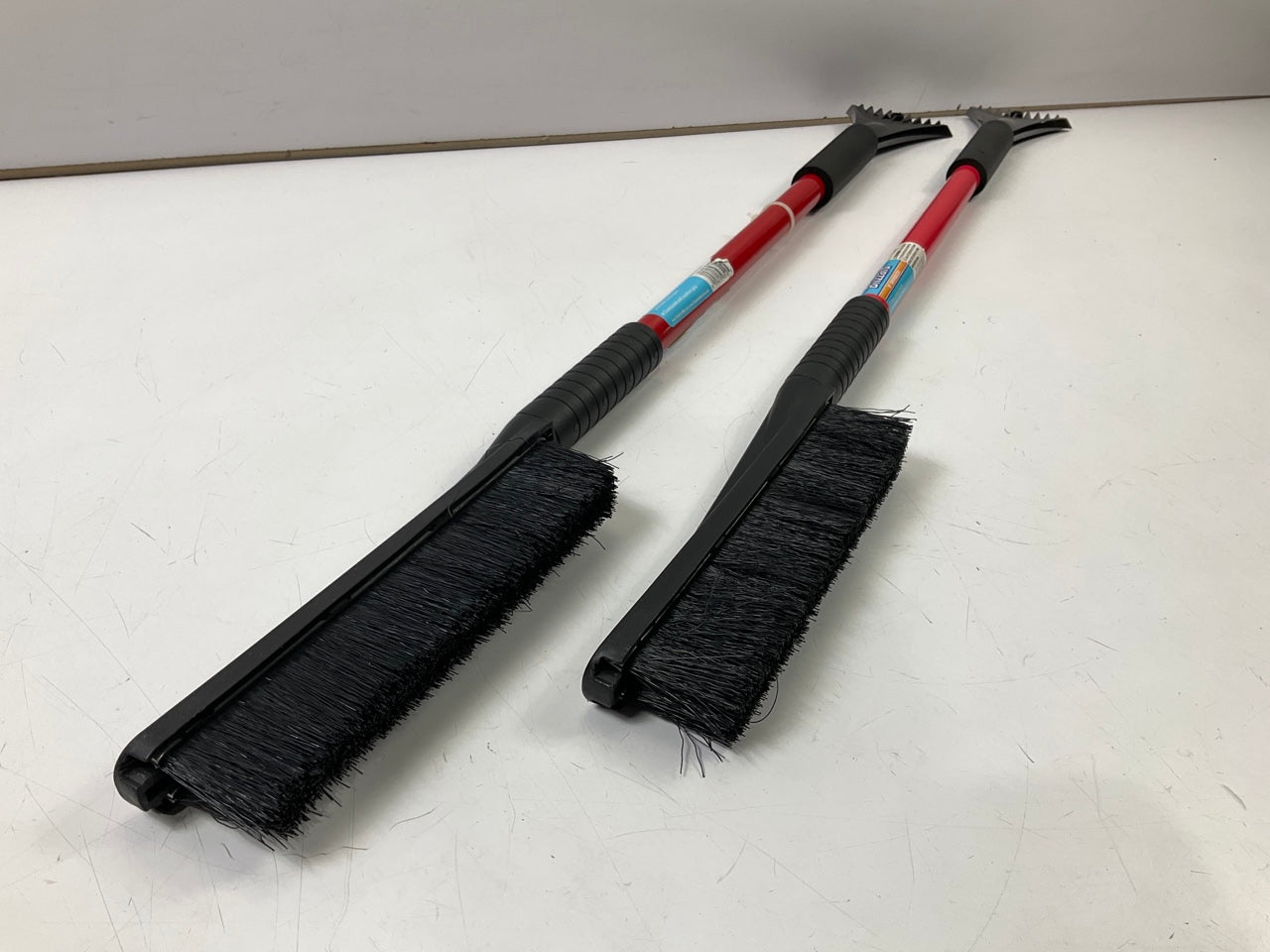 (2) Hopkins 13781 35'' BLIZZARD Car Windshield Snow Brush W/ Ice Scraper - RED