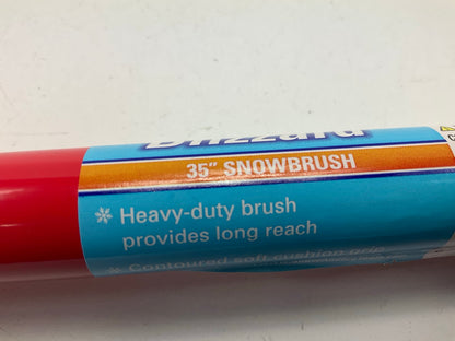 Hopkins 13781 35'' BLIZZARD Car Windshield Snow Brush W/ Ice Scraper RED, SINGLE