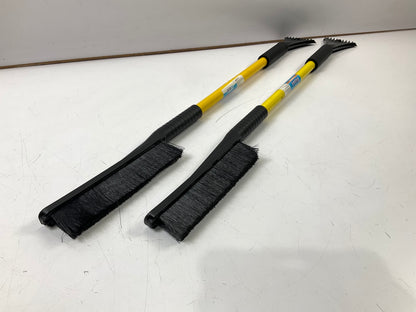 (2) Hopkins 13781 35'' BLIZZARD Car Windshield Snow Brush Ice Scraper - YELLOW